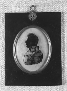 Mamlet. <em>Silhouette of Bust Portrait of Officer</em>. Brooklyn Museum, Gift of Emily Winthrop Miles, 56.192.24 (Photo: Brooklyn Museum, 56.192.24_acetate_bw.jpg)