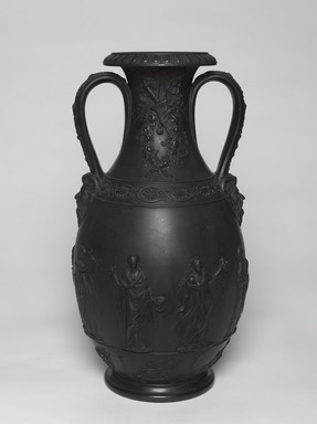 Josiah Wedgwood & Sons Ltd. (founded 1759). <em>Vase</em>, ca. 1790. Basalt (stoneware), 20 1/2 × 10 1/2 × 10 1/2 in. (52.1 × 26.7 × 26.7 cm). Brooklyn Museum, Gift of Emily Winthrop Miles, 56.192.30a. Creative Commons-BY (Photo: , 56.192.30a_PS9.jpg)