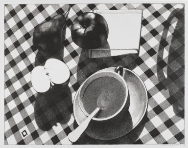 Louis Lozowick (American, born Russia, 1892-1973). <em>Still Life</em>, 1929. Lithograph on cream, medium-weight, slightly textured wove paper, Sheet: 14 x 17 7/8 in. (35.6 x 45.4 cm). Brooklyn Museum, Gift of Erhart Weyhe, 56.4.44. © artist or artist's estate (Photo: Brooklyn Museum, 56.4.44_PS4.jpg)