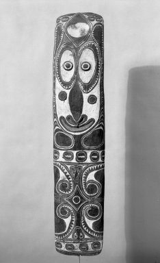  <em>Shield</em>. Wood, 65 1/4 x 13 7/8in. (165.8 x 35.3cm). Brooklyn Museum, Gift of Arturo and Paul Peralta-Ramos, 56.6.97. Creative Commons-BY (Photo: Brooklyn Museum, 56.6.97_acetate_bw.jpg)