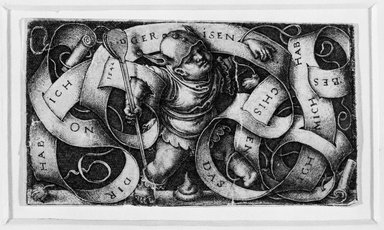 Hans Sebald Beham (German, 1500-1550). <em>The Little Fool</em>, 1542. Engraving on laid paper, 17 11/16 x 31 7/8 in. (45 x 81 cm). Brooklyn Museum, Gift of Mrs. Charles Pratt, 57.188.3 (Photo: Brooklyn Museum, 57.188.3_bw.jpg)
