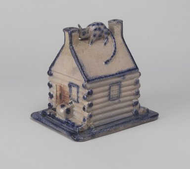 Thomas Haig. <em>Bank</em>, 1852. Stoneware, 4 1/2 x 4 7/8 x 3 7/8 in. (11.4 x 12.4 x 9.8 cm). Brooklyn Museum, Gift of Huldah Cail Lorimer in memory of George Burford Lorimer, 57.75.42. Creative Commons-BY (Photo: Brooklyn Museum, 57.75.42.jpg)