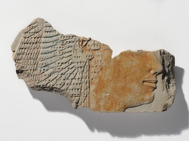  <em>Queen Ahmose, Mother of Hatshepsut</em>, ca. 1478–1458 B.C.E. Limestone, pigment, 5 × 9 × 1 1/4 in., 1.5 lb. (12.7 × 22.9 × 3.2 cm, 0.68kg). Brooklyn Museum, Anonymous gift in memory of Arthur W. Clement, 57.76.2. Creative Commons-BY (Photo: , 57.76.2_PS9.jpg)