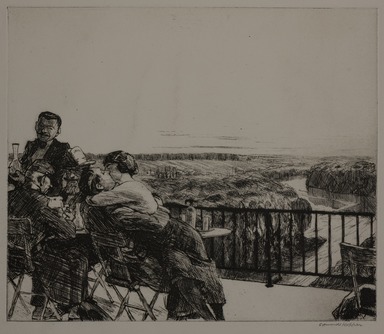 Edward Hopper (American, 1882–1967). <em>Les Deux Pigeons</em>, 1920. Etching and drypoint Brooklyn Museum, Dick S. Ramsay Fund, 58.188. © artist or artist's estate (Photo: Brooklyn Museum, 58.188_cropped_PS20.jpg)