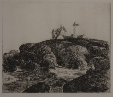 Edward Hopper (American, 1882–1967). <em>Maine Coast</em>, 1923. Etching Brooklyn Museum, Dick S. Ramsay Fund, 58.189. © artist or artist's estate (Photo: Brooklyn Museum, 58.189_cropped_PS20.jpg)
