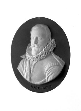 Josiah Wedgwood & Sons Ltd. (founded 1759). <em>Portrait Medallion</em>, ca. 1785. Jasperware (stoneware), glass Brooklyn Museum, Gift of Emily Winthrop Miles, 58.194.40. Creative Commons-BY (Photo: Brooklyn Museum, 58.194.40_bw.jpg)