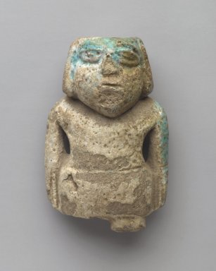  <em>Figure of a Standing Man</em>, ca. 3000-2675 B.C.E. Faience, 3 x 2 1/8 x 1 1/2 in. (7.6 x 5.4 x 3.8 cm). Brooklyn Museum, Charles Edwin Wilbour Fund, 58.32.1. Creative Commons-BY (Photo: Brooklyn Museum, 58.32.1_front_PS6.jpg)