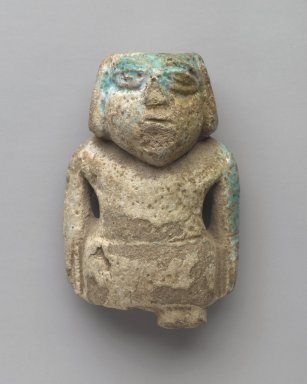  <em>Figure of a Standing Man</em>, ca. 3000–2675 B.C.E. Faience, 3 x 2 1/8 x 1 1/2 in. (7.6 x 5.4 x 3.8 cm). Brooklyn Museum, Charles Edwin Wilbour Fund, 58.32.1. Creative Commons-BY (Photo: Brooklyn Museum, 58.32.1_front_PS6.jpg)