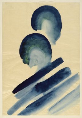 Georgia O'Keeffe (American, 1887-1986). <em>Blue #2</em>, 1916. Watercolor on paper, 15 7/8 x 10 15/16 in.  (40.3 x 27.8 cm). Brooklyn Museum, Bequest of Mary T. Cockcroft, by exchange, 58.74 (Photo: Brooklyn Museum, 58.74_PS2.jpg)