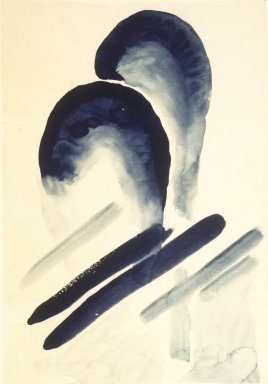 Georgia O'Keeffe (American, 1887-1986). <em>Blue #3</em>, 1916. Watercolor on paper, 15 7/8 x 10 15/16 in.  (40.3 x 27.8 cm). Brooklyn Museum, Dick S. Ramsay Fund, 58.75 (Photo: Brooklyn Museum, 58.75_transp2098.jpg)