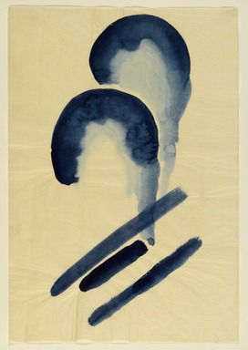 Georgia O'Keeffe (American, 1887-1986). <em>Blue #4</em>, 1916. Watercolor on paper, 15 15/16 x 10 15/16 in.  (40.5 x 27.8 cm). Brooklyn Museum, Dick S. Ramsay Fund, 58.76 (Photo: Brooklyn Museum, 58.76_PS2.jpg)