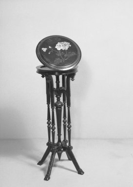 American. <em>Table</em>, Circa 1875. Wood, 33 x 14 x 14 in. (83.8 x 35.6 x 35.6 cm). Brooklyn Museum, Gift of Mrs. Alfred Zoebisch, 59.143.27. Creative Commons-BY (Photo: Brooklyn Museum, 59.143.27_acetate_bw.jpg)