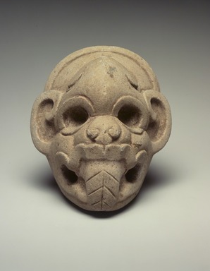 Classic Veracruz. <em>Ceremonial Hacha in the Form of a Monkey's Head</em>, 700-900. Stone, 7 1/4 x 6 1/2 x 4 in. (18.4 x 16.5 x 10.2 cm). Brooklyn Museum, By exchange, 59.237.2. Creative Commons-BY (Photo: Brooklyn Museum, 59.237.2.jpg)