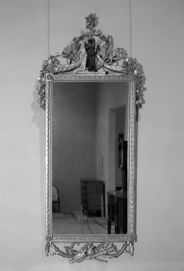 American. <em>Rectangular Looking Glass</em>, ca. 1810., 78 × 28 1/2 × 4 in. (198.1 × 72.4 × 10.2 cm). Brooklyn Museum, Dick S. Ramsay Fund, 60.101. Creative Commons-BY (Photo: Brooklyn Museum, 60.101_acetate_bw.jpg)