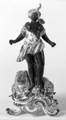 Bow Porcelain Factory. <em>Allegorical Figure of Africa from the Four Continents</em>. Porcelain Brooklyn Museum, Bequest of James Hazen Hyde, 60.12.32. Creative Commons-BY (Photo: Brooklyn Museum, 60.12.32_bw.jpg)