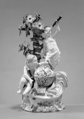  <em>Allegorical Figures of America from the Four Continents</em>, Circa 1770. Porcelain, 10 3/4 in. (27.3 cm). Brooklyn Museum, Bequest of James Hazen Hyde, 60.12.46. Creative Commons-BY (Photo: Brooklyn Museum, 60.12.46_acetate_bw.jpg)