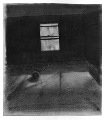 Robert Birmelin (American, born 1933). <em>Studio Window III</em>, 1959. Charcoal on paper, 35 × 27 1/2 in. (88.9 × 69.9 cm). Brooklyn Museum, Dick S. Ramsay Fund, 60.124.2. © artist or artist's estate (Photo: Brooklyn Museum, 60.124.2_acetate_bw.jpg)