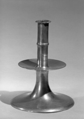 Dutch. <em>Candlestick</em>, 17th-18th century. Brass Brooklyn Museum, Gift of Harry G. Friedman, 60.132.7a-b. Creative Commons-BY (Photo: Brooklyn Museum, 60.132.7a-b_acetate_bw.jpg)