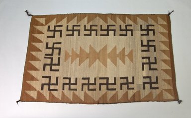 Navajo. <em>Rug</em>. Wool, dye, 57 1/16 x 35 5/8in. (145 x 90.5cm). Brooklyn Museum, Gift of Thomas Watters, Jr., 60.145.6. Creative Commons-BY (Photo: Brooklyn Museum, 60.145.6_PS5.jpg)