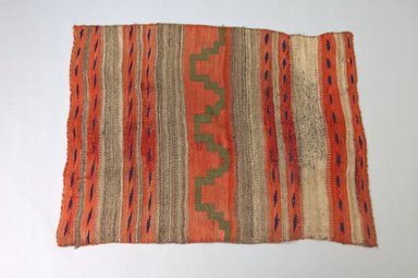 Navajo. <em>Saddle Blanket</em>, ca. 1875. Wool, 38 3/16 x 27 9/16 in.  (97.0 x 70.0 cm). Brooklyn Museum, Gift of Thomas Watters, Jr., 60.145.9. Creative Commons-BY (Photo: Brooklyn Museum, 60.145.9_PS5.jpg)