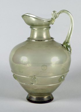 American. <em>Pitcher</em>, ca.1900. Glass Brooklyn Museum, Gift of Elizabeth Whitney Putnam, 60.199. Creative Commons-BY (Photo: Brooklyn Museum, 60.199_PS5.jpg)