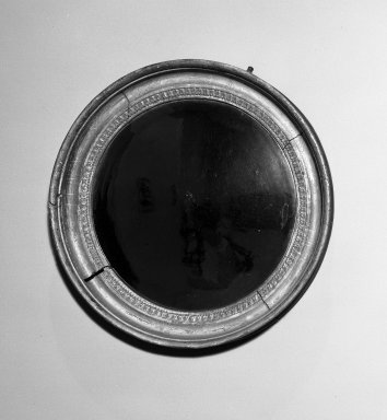 Elijah Mayer. <em>Looking Glass</em>. Silver lustre in gilt pine frame, 16 x 16 x 2 1/2 in. (40.6 x 40.6 x 6.4 cm). Brooklyn Museum, Gift of Ernest Burton, 61.50. Creative Commons-BY (Photo: Brooklyn Museum, 61.50_acetate_bw.jpg)