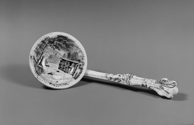 J & J Jackson. <em>Ladle, "Rapids above Hadley's Falls,"</em> ca. 1835. Earthenware, Length: 7 3/8 in. (18.7 cm). Brooklyn Museum, Gift of Mrs. William C. Esty, 63.186.82c. Creative Commons-BY (Photo: Brooklyn Museum, 63.186.82_bw.jpg)