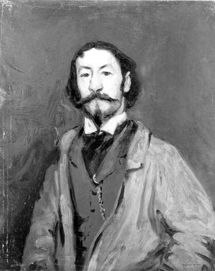 Robert Henri (American, 1865-1929). <em>The Man Who Posed as Richelieu</em>, 1898. Oil on canvas, 31 15/16 x 25 11/16 in. (81.2 x 65.3 cm). Brooklyn Museum, Gift of Roy R. Neuberger and Museum Collection Fund, 63.46 (Photo: Brooklyn Museum, 63.46_bw.jpg)