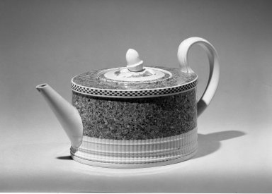  <em>Tea Pot</em>. Stoneware, glazed Brooklyn Museum, Gift of Al Lewis, 63.93.24. Creative Commons-BY (Photo: Brooklyn Museum, 63.93.24_acetate_bw.jpg)