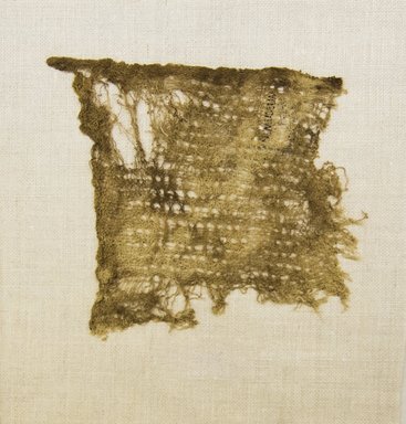 Chancay. <em>Headcloth, Fragment</em>, 1000-1532. Cotton, 5 1/8 x 5 1/8 in. (13 x 13 cm). Brooklyn Museum, Gift of Adelaide Goan, 64.114.3 (Photo: Brooklyn Museum, 64.114.3_front_PS5.jpg)