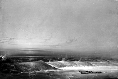 James Hamilton (American, 1819-1878). <em>What are the Wild Waves Saying?</em>, 1868. Oil on canvas, 20 1/8 x 29 5/8 in. (51.1 x 75.2 cm). Brooklyn Museum, Gift of Robert E. Blum, 64.143 (Photo: Brooklyn Museum, 64.143_bw.jpg)