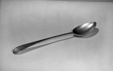 Hester Bateman (English, active in London, 1774–1789). <em>Spoon</em>. Silver Brooklyn Museum, Gift of Mr. and Mrs. Frederick B. Hicks, 64.152.6. Creative Commons-BY (Photo: Brooklyn Museum, 64.152.6_acetate_bw.jpg)