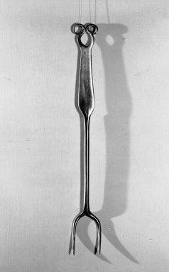  <em>Toasting Fork</em>, 18th century. Steel, 18 in. (45.7 cm). Brooklyn Museum, Purchased with funds given by anonymous donors, 64.48.3. Creative Commons-BY (Photo: Brooklyn Museum, 64.48.3_acetate_bw.jpg)