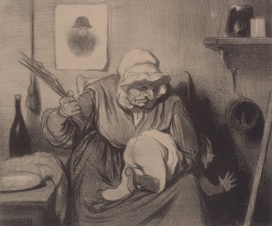 Honoré Daumier (French, 1808-1879). <em>Le Toucher</em>, September 13, 1839. Lithograph on heavy wove paper, Sheet: 9 7/8 x 14 in. (25.1 x 35.6 cm). Brooklyn Museum, Gift of the Estate of Emily Winthrop Miles, 64.98.298 (Photo: Brooklyn Museum, 64.98.298.jpg)