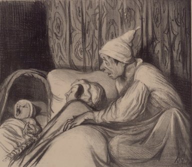 Honoré Daumier (Marseille, France, 1808–1879, Valmondois, France). <em>L'Ouie</em>, September 4, 1839. Lithograph on heavy wove paper, Sheet: 9 3/4 x 13 7/8 in. (24.8 x 35.2 cm). Brooklyn Museum, Gift of the Estate of Emily Winthrop Miles, 64.98.299 (Photo: Brooklyn Museum, 64.98.299.jpg)