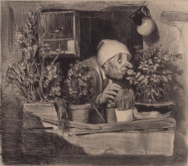 Honoré Daumier (French, 1808-1879). <em>L'Odorat</em>, July 21, 1839. Lithograph on heavy wove paper, Sheet: 9 3/4 x 13 7/8 in. (24.7 x 35.2 cm). Brooklyn Museum, Gift of the Estate of Emily Winthrop Miles, 64.98.302 (Photo: Brooklyn Museum, 64.98.302.jpg)