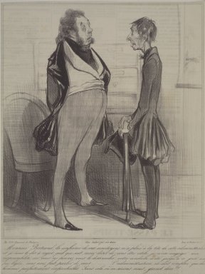 Honoré Daumier (Marseille, France, 1808–1879, Valmondois, France). <em>Monsieur Bertrand, La Confiance De Mes Concitoyens...</em>, April 22, 1838. Lithograph on newsprint, Sheet: 11 1/2 x 8 11/16 in. (29.2 x 22.1 cm). Brooklyn Museum, Gift of Sydel Solomon, 65.265.13 (Photo: Brooklyn Museum, 65.265.13.jpg)