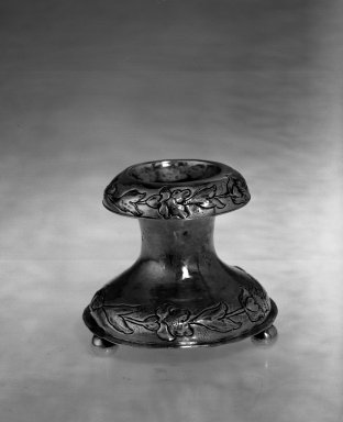 Jacobus Vander Spiegel (1668-1708). <em>Salt</em>, ca. 1690. Silver, 3 1/4 x 4 x 4 in. (8.3 x 10.2 x 10.2 cm). Brooklyn Museum, H. Randolph Lever Fund, 65.5. Creative Commons-BY (Photo: Brooklyn Museum, 65.5_bw.jpg)