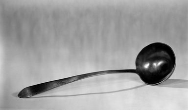 Thomas Danforth Boardman (American, 1784–1873). <em>Ladle</em>, ca. 1840. Pewter, Length: 14 in. (35.6 cm). Brooklyn Museum, H. Randolph Lever Fund, 66.186.8. Creative Commons-BY (Photo: Brooklyn Museum, 66.186.8_bw.jpg)