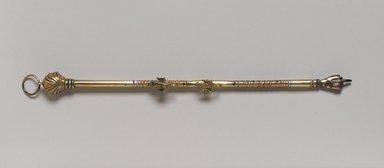 Jewish. <em>Torah Pointer</em>, ca. 1800. Silver-plate over brass, 11 3/4 x 1 x 7/8 in. (29.8 x 2.5 x 2.2 cm). Brooklyn Museum, Gift of Ruth Friedman, 66.24.25. Creative Commons-BY (Photo: Brooklyn Museum, 66.24.25_PS2.jpg)