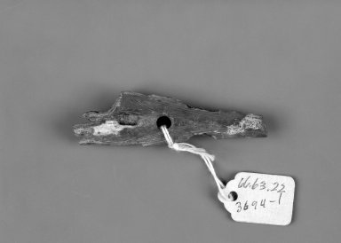Old Bering Sea. <em>Portion of Harpoon Head</em>, ca. 250 B.C.E. Bone or ivory, 2 3/4in. (7cm). Brooklyn Museum, By exchange, 66.63.22. Creative Commons-BY (Photo: Brooklyn Museum, 66.63.22_bw.jpg)