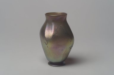 Tiffany Studios (1902–1932). <em>Vase</em>, ca. 1901–1905. Opalescent glass, 3 3/4 x 2 1/4 x 2 1/4 in. (9.5 x 5.7 x 5.7 cm). Brooklyn Museum, Bequest of Laura L. Barnes, 67.120.110. Creative Commons-BY (Photo: Brooklyn Museum, 67.120.110.jpg)