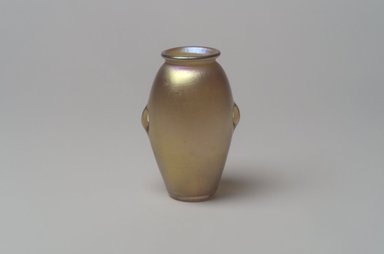 Tiffany Studios (1902-1932). <em>Vase</em>, ca. 1906-1912. Opalescent glass, 3 x 1 3/4 x 1 3/4 in. (7.6 x 4.4 x 4.4 cm). Brooklyn Museum, Bequest of Laura L. Barnes, 67.120.74. Creative Commons-BY (Photo: Brooklyn Museum, 67.120.74.jpg)
