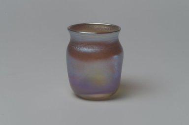 Tiffany Studios (1902-1932). <em>Jar</em>, ca. 1900-1920. Opalescent glass, 1 3/4 x 1 3/8 x 1 3/8 in. (4.4 x 3.5 x 3.5 cm). Brooklyn Museum, Bequest of Laura L. Barnes, 67.120.75. Creative Commons-BY (Photo: Brooklyn Museum, 67.120.75.jpg)