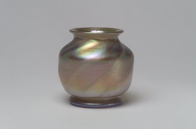 Tiffany Studios (1902-1932). <em>Vase</em>, ca. 1896-1900. Opalescent glass, 2 1/4 x 2 1/2 x 2 1/2 in. (5.7 x 6.4 x 6.4 cm). Brooklyn Museum, Bequest of Laura L. Barnes, 67.120.78. Creative Commons-BY (Photo: Brooklyn Museum, 67.120.78.jpg)