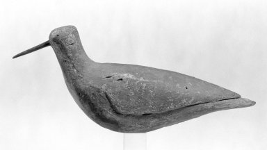 American. <em>Decoy</em>, ca. 1800. Pine, Other (bird only): 6 x 2 1/4 x 11 1/4 in. (15.2 x 5.7 x 28.6 cm). Brooklyn Museum, Gift of Mr. and Mrs. Henry Sherman, 67.128.21. Creative Commons-BY (Photo: Brooklyn Museum, 67.128.21_bw.jpg)