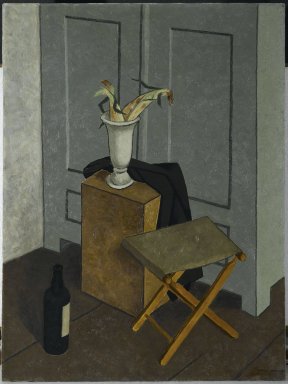 Niles Spencer (American, 1893-1952). <em>Camp Chair</em>, 1933. Oil on canvas, 40 1/4 x 30 1/16 in. (102.2 x 76.4 cm). Brooklyn Museum, Gift of the Edith and Milton Lowenthal Foundation, Inc., 67.182 (Photo: Brooklyn Museum, 67.182_PS2.jpg)