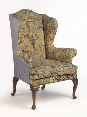  <em>Wing Chair</em>, ca. 1710. Walnut, needlework, 48 x 35 1/4 x 30 in. (121.9 x 89.5 x 76.2 cm). Brooklyn Museum, Gift of Mrs. H. A. Metzger, 67.197.9a-b. Creative Commons-BY (Photo: Brooklyn Museum, 67.197.9a-b_PS9.jpg)