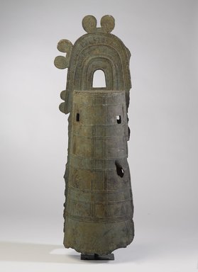  <em>Bell-Shaped Ritual Object (Dotaku)</em>, 100-300 C.E. Bronze, 34 1/2 x 11 1/2 in. (87.6 x 29.2 cm). Brooklyn Museum, Gift of Mr. and Mrs. Milton J. Lowenthal, 67.198. Creative Commons-BY (Photo: Brooklyn Museum, 67.198_PS9.jpg)
