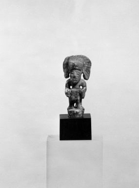 Maya. <em>Standing Figure of a Dignitary</em>. Bone, pigment Brooklyn Museum, Gift of Edward Merrin, 67.208. Creative Commons-BY (Photo: Brooklyn Museum, 67.208_bw.jpg)